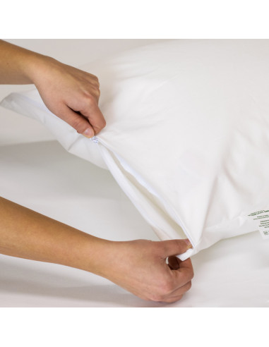100% Cotone Pillow Cover-Anti-Dust Mite Efficiency 20 Years